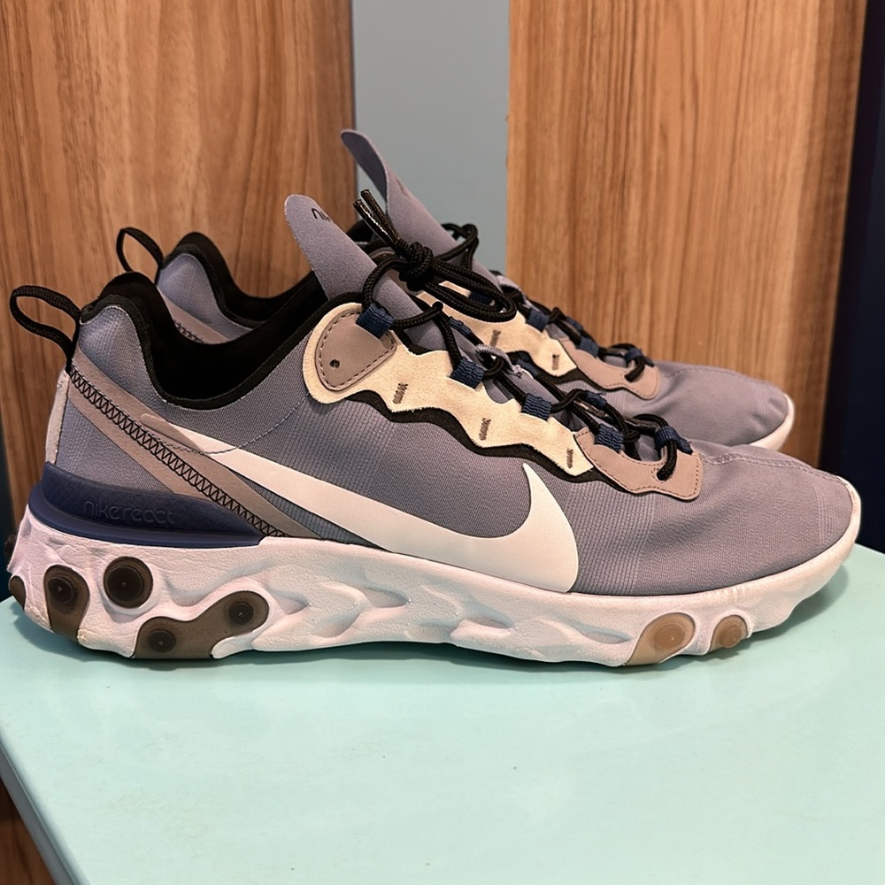 Size 13 2019 Nike React Element 55 Indigo Fog Sne… - image 5